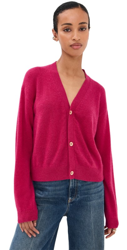 The Elder Statesman Tranquility Cashmere Cardigan Acai