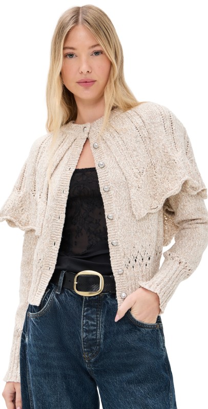 Free People Bali Cape May Sweater Natural Combo