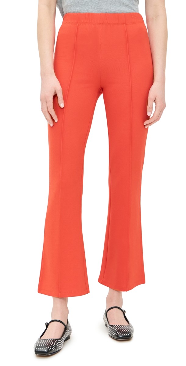 Clare V. Le Flare Pants Bright Poppy