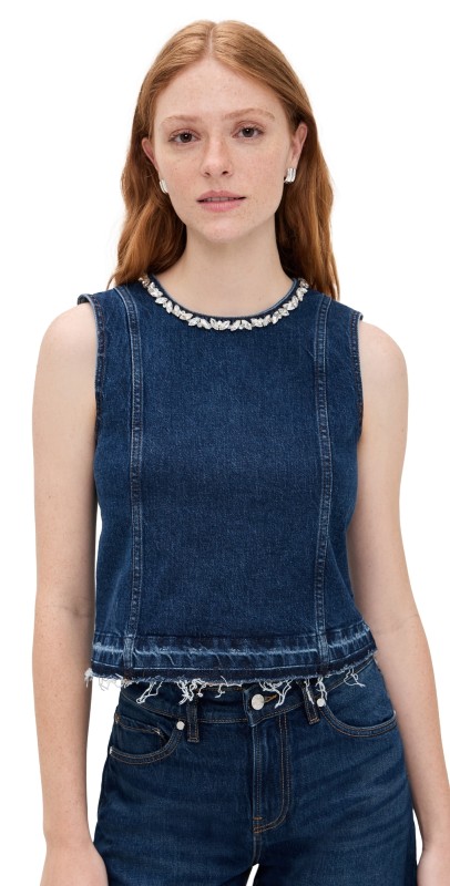 BAUM UND PFERDGARTEN Medine Top Dark Blue Denim