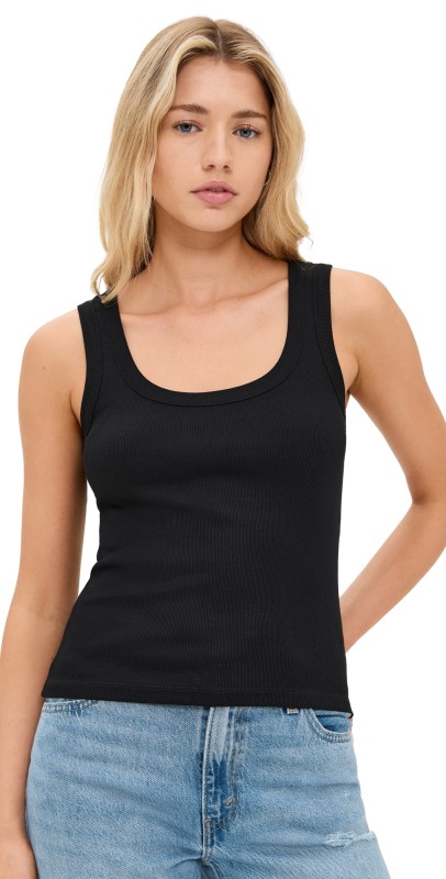 Madewell Brightside Scoop Neck Tank Jet Black