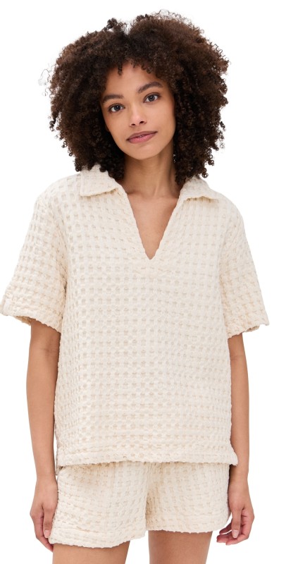 OAS Jaffa Waffle Shirt Ecru