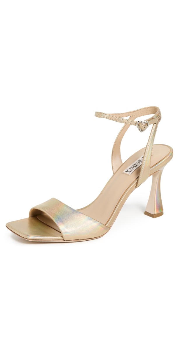 Badgley Mischka Cady Sandal Heels Gold Iridescent