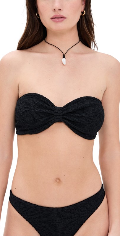 Hunza G Jean Bikini Top Black