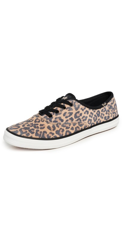 Keds Champion Leopard Suede Sneakers Natural/Black