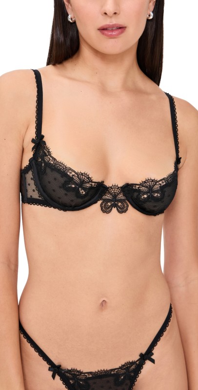 For Love & Lemons Papillon Underwire Bra Black