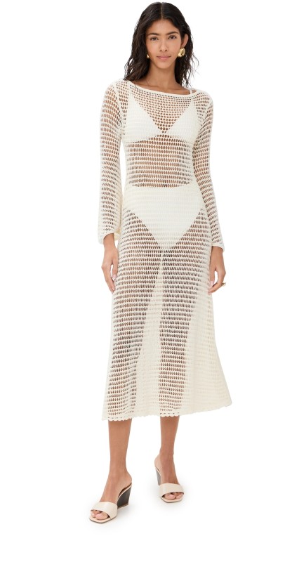 STAUD Lorena Dress Ivory