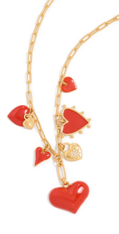 Elizabeth Cole Mercedes Necklace Red