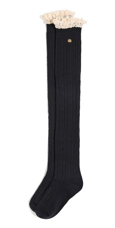 Lele Sadoughi Victoria Knee High Socks Jet