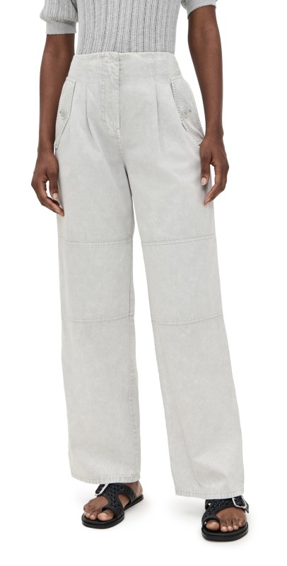 Ulla Johnson Casey High Waisted Tied Ankle Pants Dune