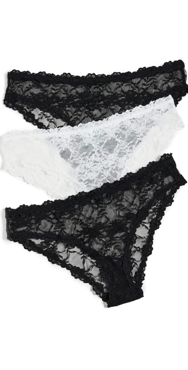 Honeydew Intimates Maria Lace Bikini 3 Pack Black/Ivory/Black