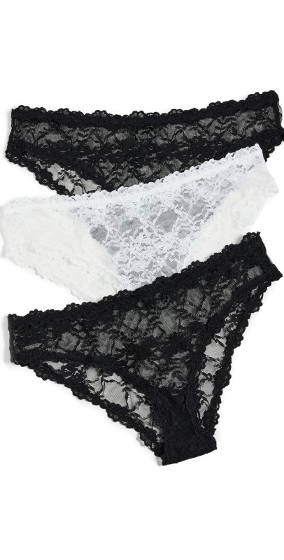 Honeydew Intimates Maria Lace Bikini 3 Pack Black/Ivory/Black