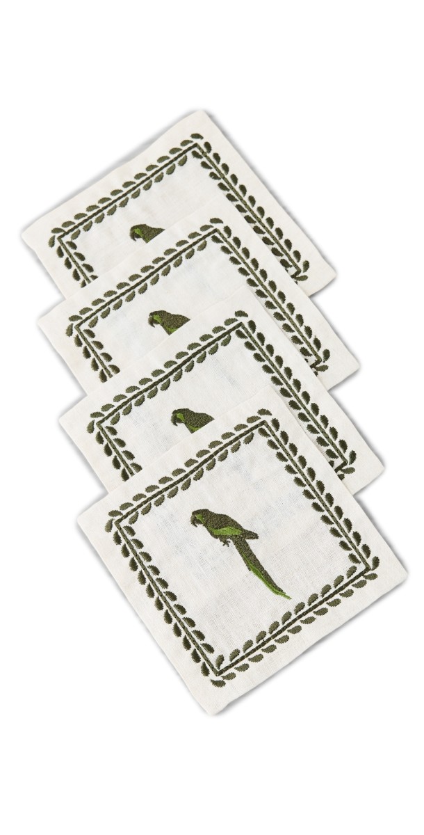 Johanna Ortiz Dark Jungle Caica Cocktail Napkin Set of 4 Dark Jungl