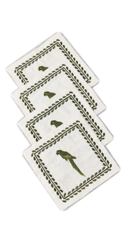 Johanna Ortiz Dark Jungle Caica Cocktail Napkin Set of 4 Dark Jungl