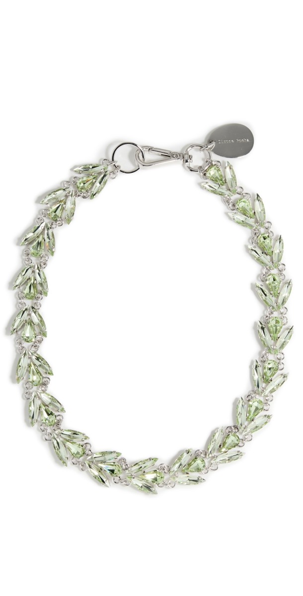 Simone Rocha Crystal Floret Necklace Mint