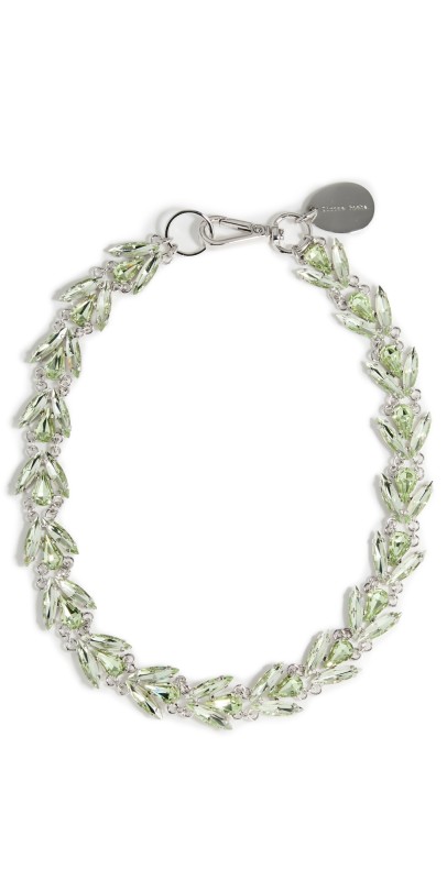 Simone Rocha Crystal Floret Necklace Mint