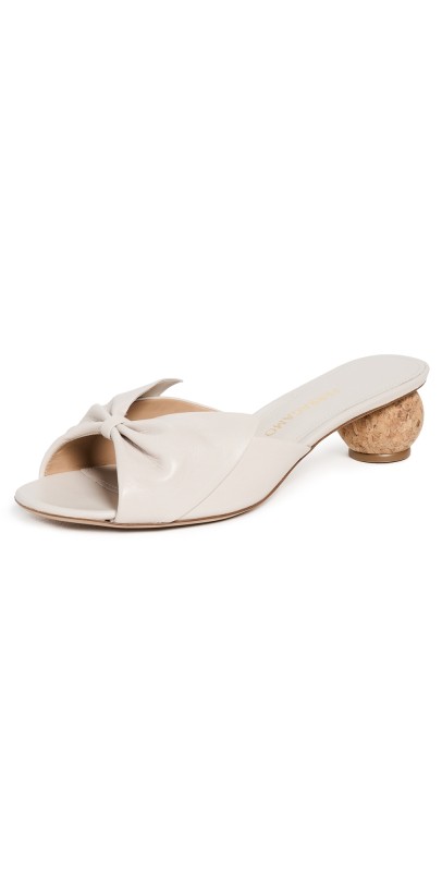 FERRAGAMO Bulma Sandals 45mm Pumice/Biscotto