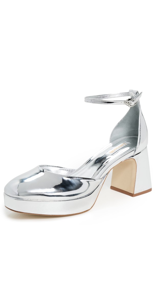 Larroudé Ari Verona Low Pumps Silver
