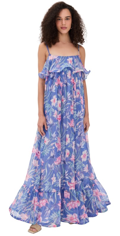 PatBO Amaryllis Maxi Dress Blue