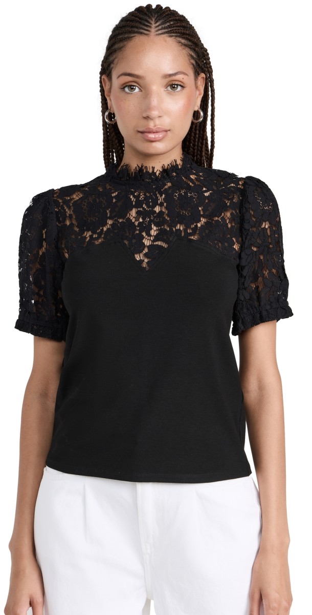 Generation Love Romina Lace Combo Top Black