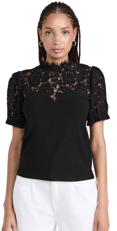 Generation Love Romina Lace Combo Top Black