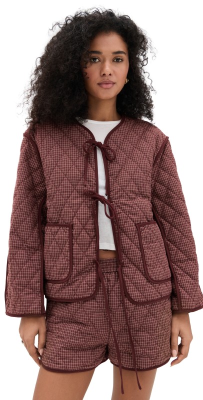 Bailey Rose Front Tie Jacket Chocolate