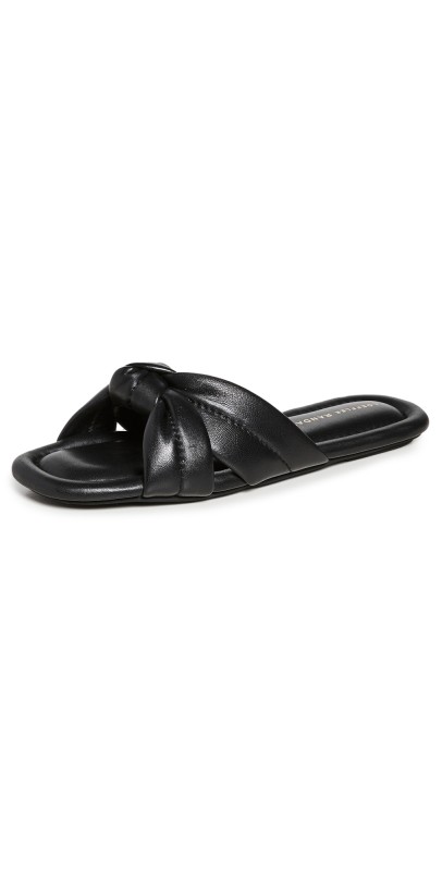 Loeffler Randall Polly Puffy Knot Sandals Black