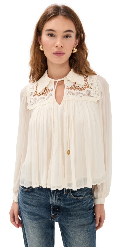 Sea Daphne Lace Top Cream