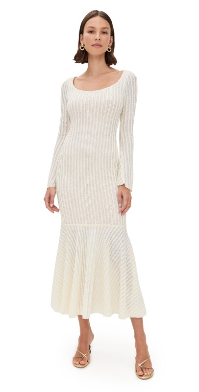 Reformation Tilda Knit Dress White