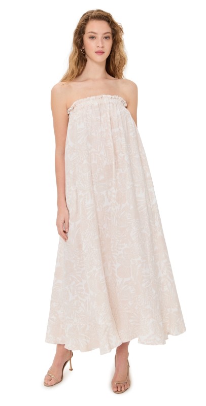 Show Me Your Mumu Around The World Maxi Dress Sand Shells Gauze