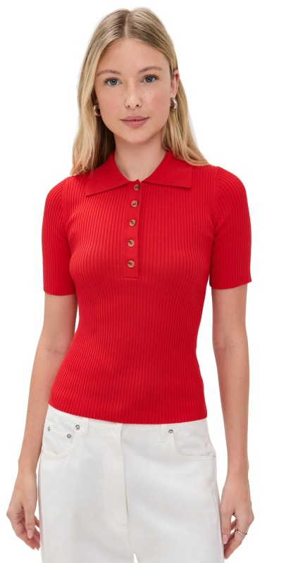 Nothing Please Stacey Shirt Tomato Red