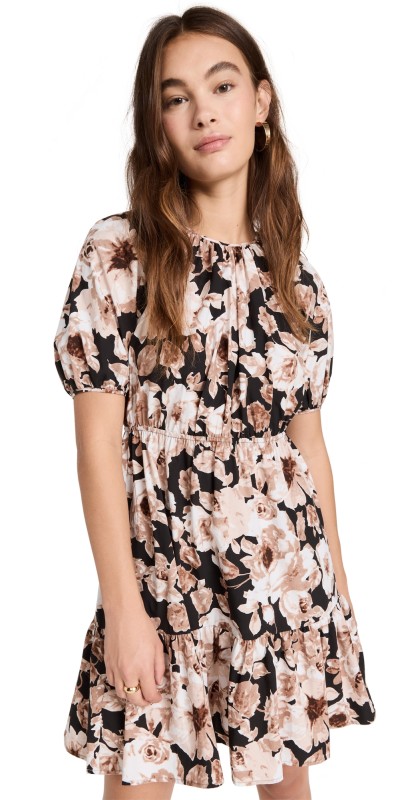 RAILS Khloe Mini Dress Sepia Roses
