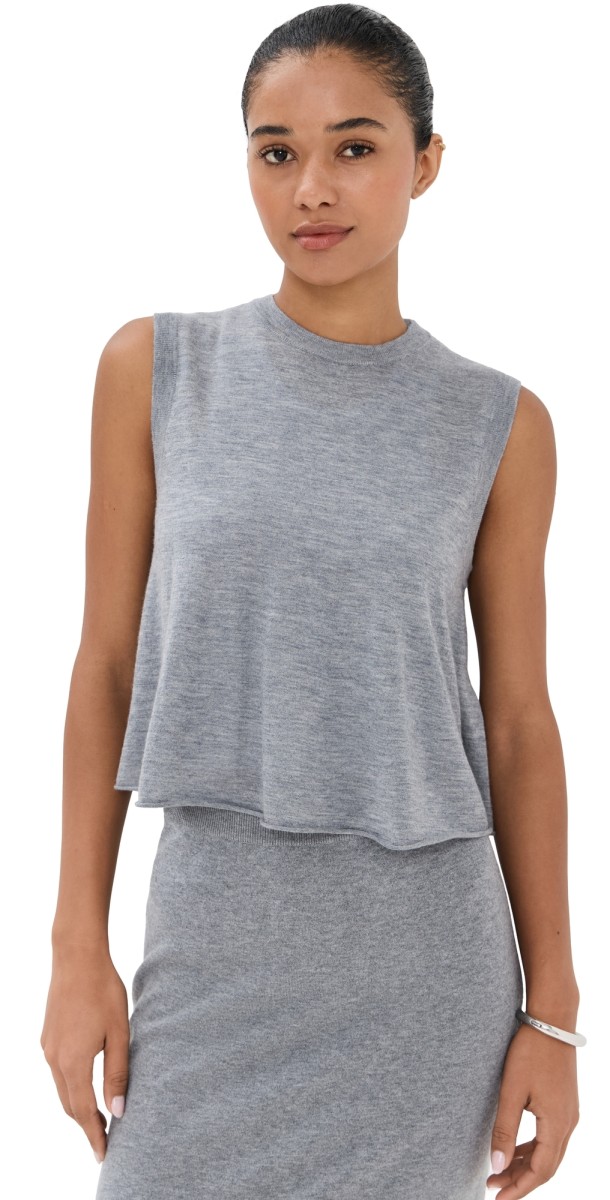 LISA YANG Nali Cashmere Top Dark Mist