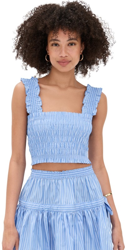 Hill House Home The Azalea Nap Top Blue Stripe