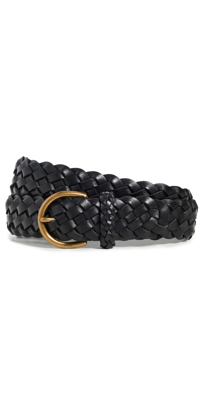 Polo Ralph Lauren Vachetta Braided Belt Black