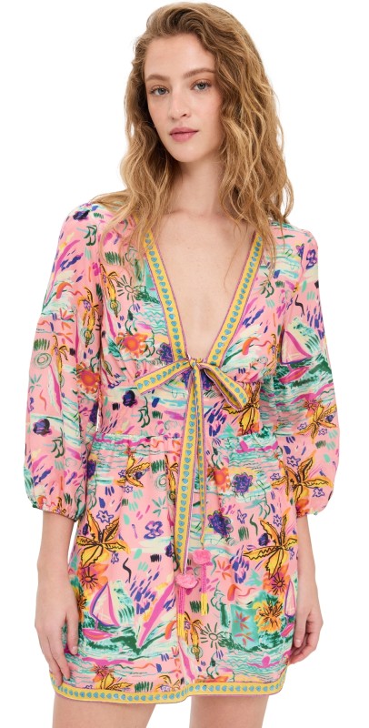 Bell Magnolia Mini Dress Sunshine Print