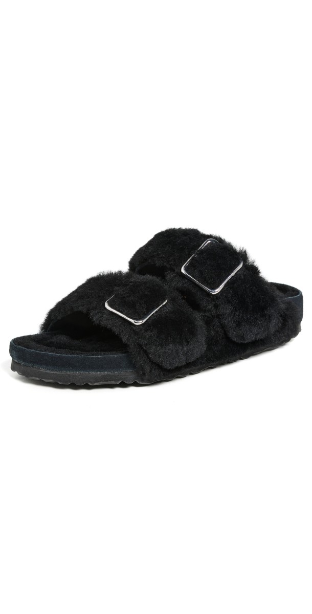 Birkenstock 1774 Arizona Shearling Sandals Black