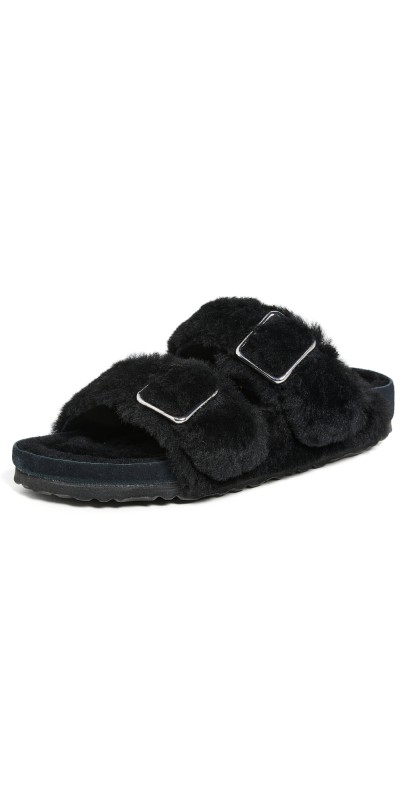 Birkenstock 1774 Arizona Shearling Sandals Black
