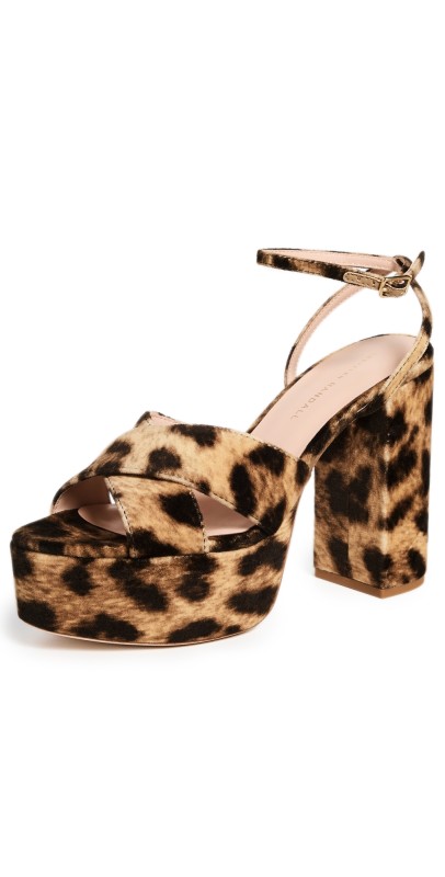 Loeffler Randall Loretta Platform Sandals Leopard
