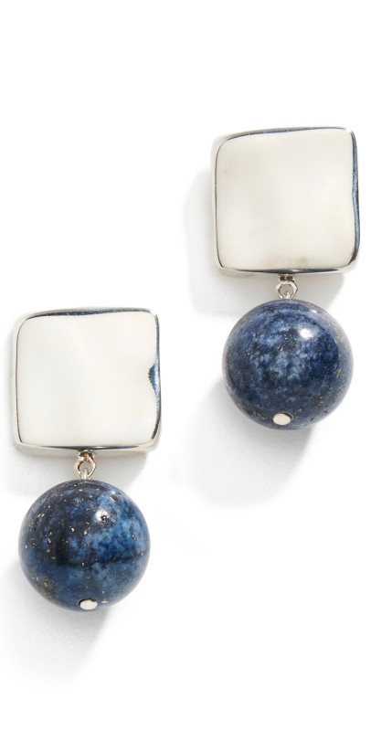 AGMES Luca Earrings Sterling Silver/Lapis