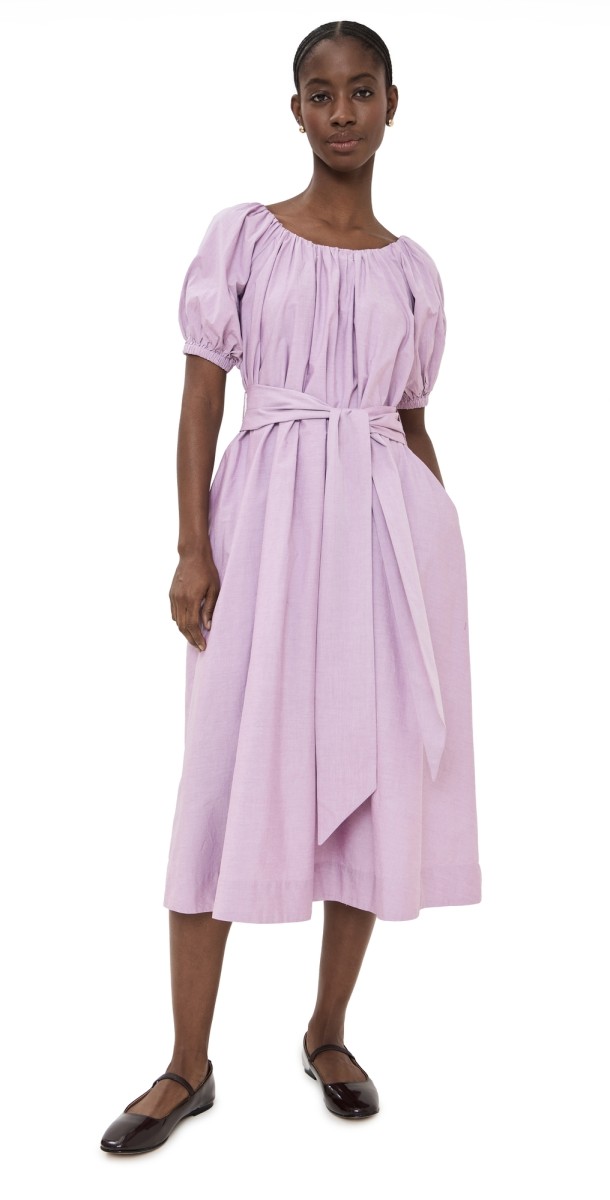 Merlette Bastion Chambray Dress Rose Chambray