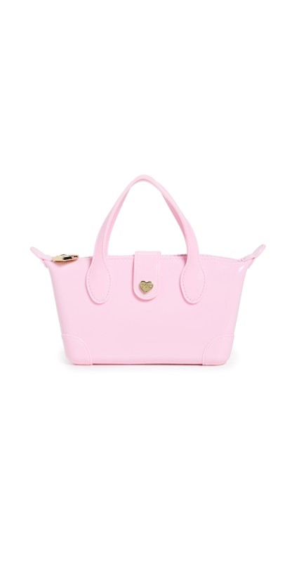 Stoney Clover Lane Jelly Pouchette Crossbody Bag Flamingo