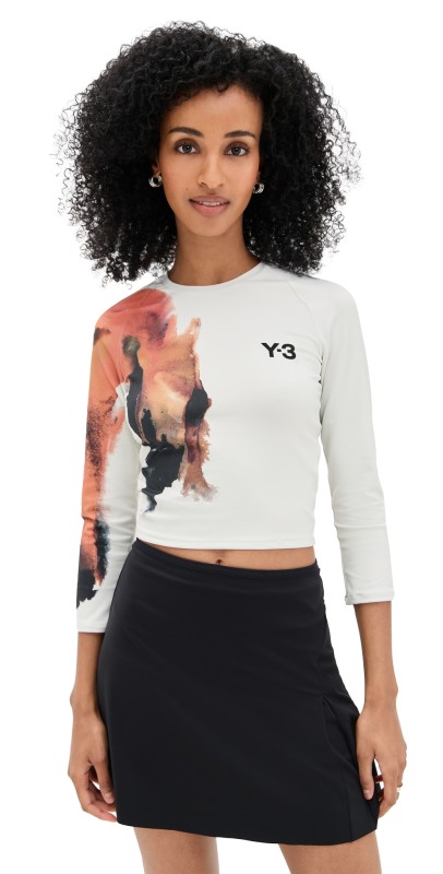 Y-3 Y-3 Tennis Crop Long Sleeve Pro Orbit Grey