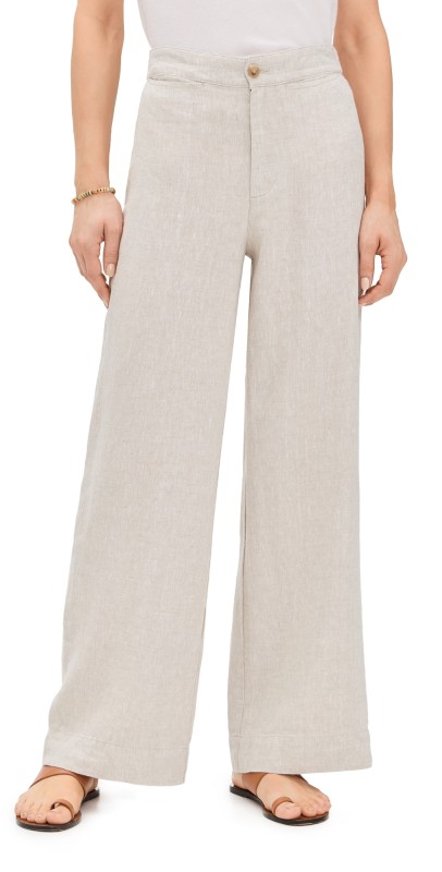 Faherty Sun Cruiser Linen Pants Flax