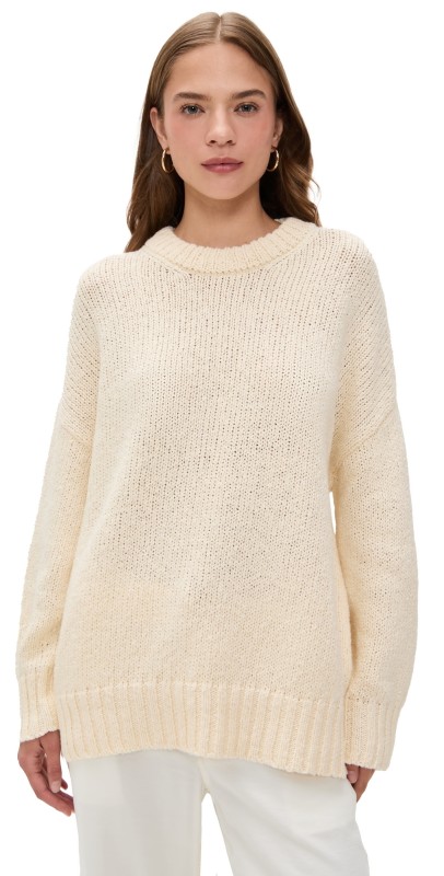 Jenni Kayne Foster Cotton Sweater Cream