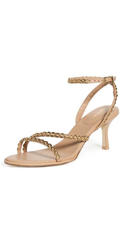 Larroudé Milanina Mini Sandals Tan