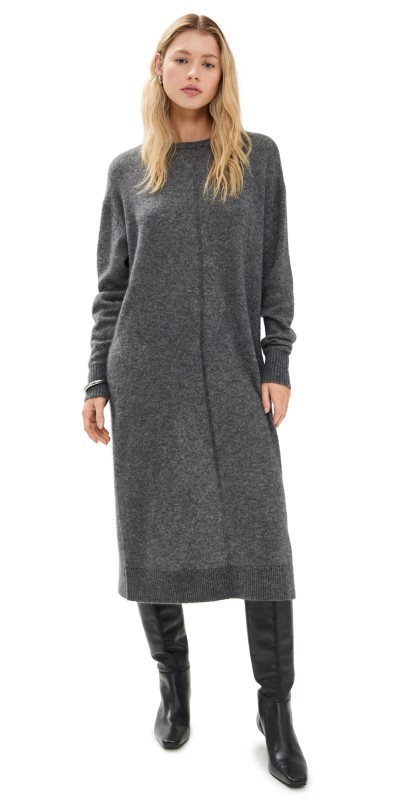 Apiece Apart Softest Tissue Weight Dress Charcoal