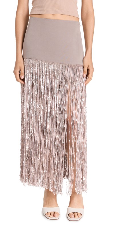 Tanya Taylor Florence Skirt Sparrow Grey