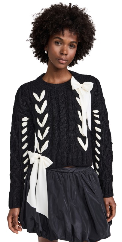 LoveShackFancy Parson Pullover Midnight Noel
