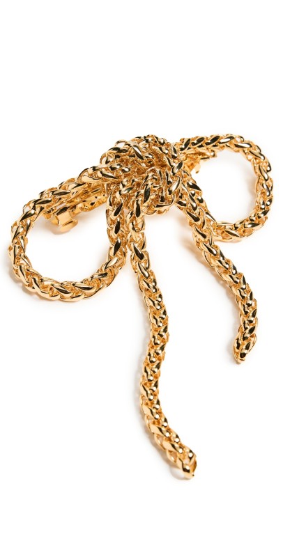 LELET NY Kamala Chain Bow Barrette Gold